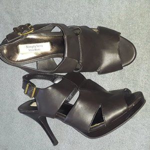 womens dark brown heel